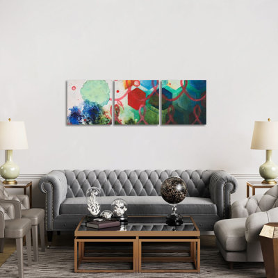 «Play Smart II» - ensemble d'art mural sur toile tendue (ensemble de 3)