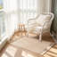 Tapis de couloir 2 x 5, tapis de cuisine tressé bohème tissé à la main avec pampilles, mélange de coton et de polyester brun clair pour le couloir du patio d'entrée de la chambre à coucher