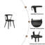 [Ensemble de 2] Chaises de ferme rustiques, chaises d'appoint en bois massif avec assemblage facile-27629974