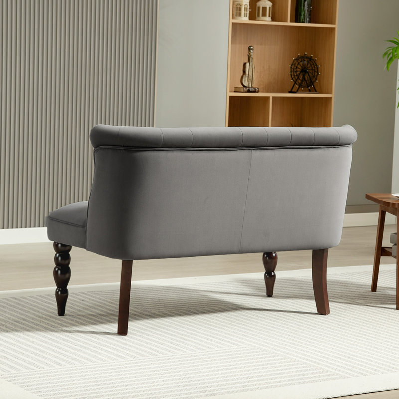 Aava 2 Seater Loveseat, Dark Gray