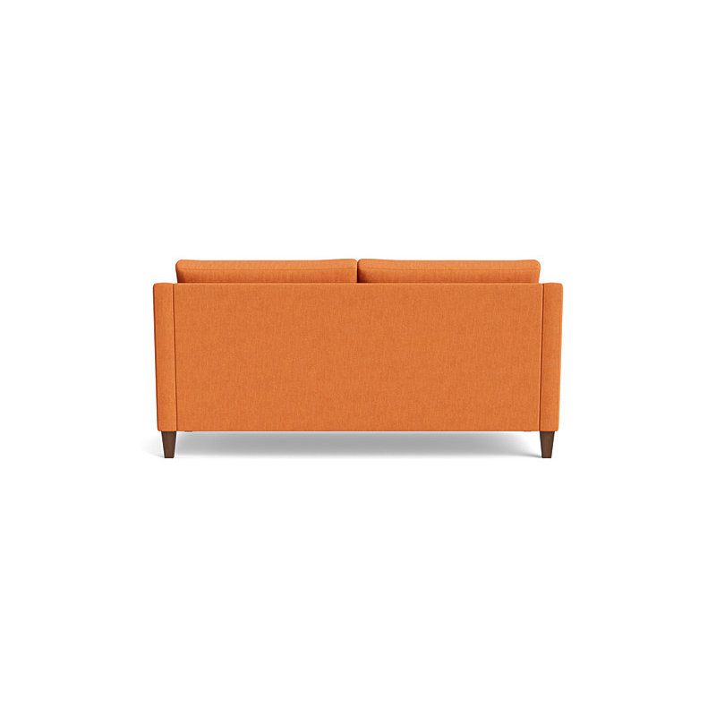 Vera Loveseat (70"), Walnut Finish (Angled), Performance Weave - Carrot