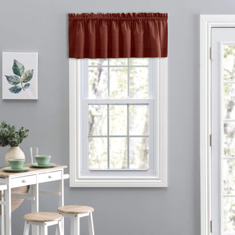 Cantonnière sur mesure de couleur unie 58 "Lisa, Rouge