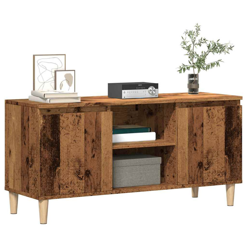 Kaj Unfinished TV Stand for TVs up to 43", Old Wood