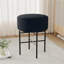Repose-pieds deux pièces, repose-pieds rembourré, tabouret de coiffeuse rond avec pieds en métal, repose-pieds contemporain-328950778