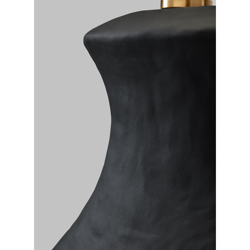 Bone Table Lamp, Rough Black
