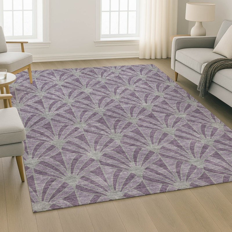 Tapis de qualité supérieure lavable à la machine Mayfield AMF2426, Mauve, 10 pi x 14 pi
