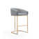 Lioba Upholstered Counter Stool with Metal Frame