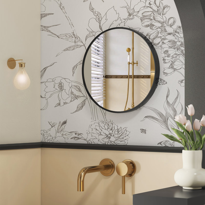 Ashwaq Round Mirror, 40.7cm H x 40.7cm W