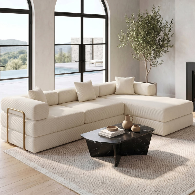 Canapé modulaire Corduroy, Beige