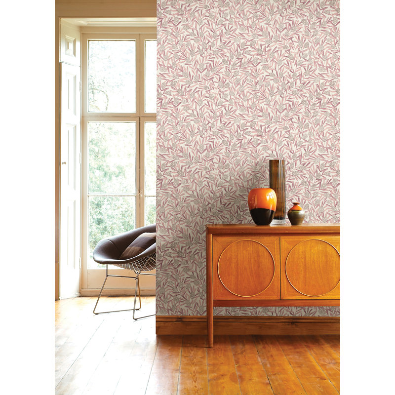 Rouleau de papier peint texturé L 33 pi x l 20,5 po, Rose