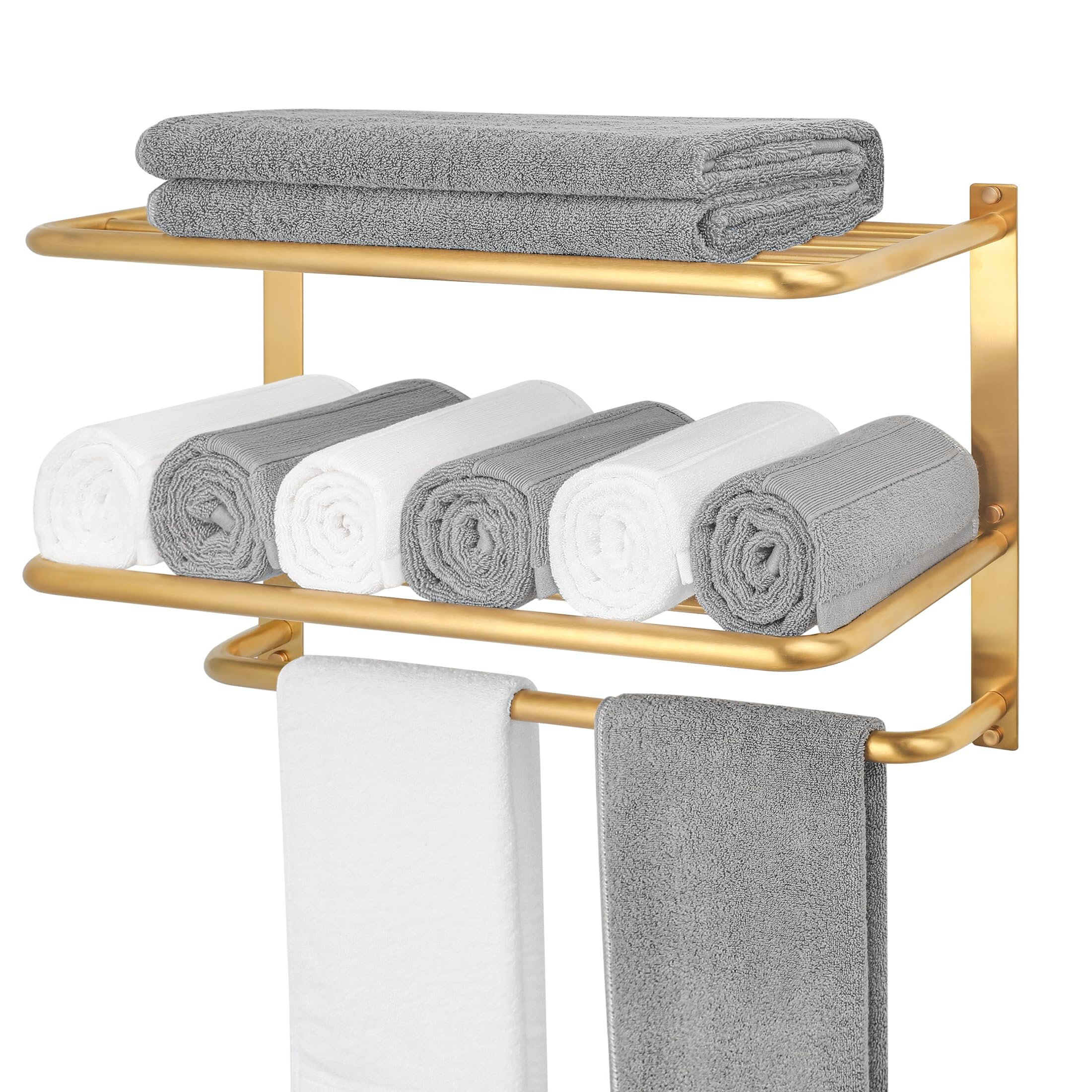 ENOLIL Towel Rack for Bathroom, 22 Inch Tower Holder with Tower Bars ...