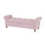 Banc de lit en velours rose