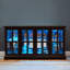 Gorgeous Antique Cherry Display Cabinet With Adjustable Glass Shelves And Led Lights Multi-colour