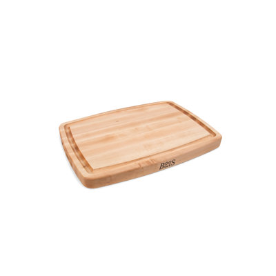 John Boos Chef's 1.5" Edge Grain Reversible Maple Wood Cutting Board with Groove