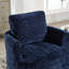 Fauteuil pivotant bleu à 360 degrés, siège en tissu chenille, siège respirant, conception respirante, base, installation simple, parfait pour l'ambiance de bureau, dimensions de 31,66 po, 59,54 po