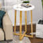 Table d'appoint pour table de bout de salon - pour canapé et table de chevet ronde avec pieds robustes en bambou-389288567-379604022