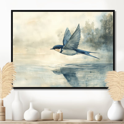 Hirondelle, écume de l'eau I - oiseau, art mural