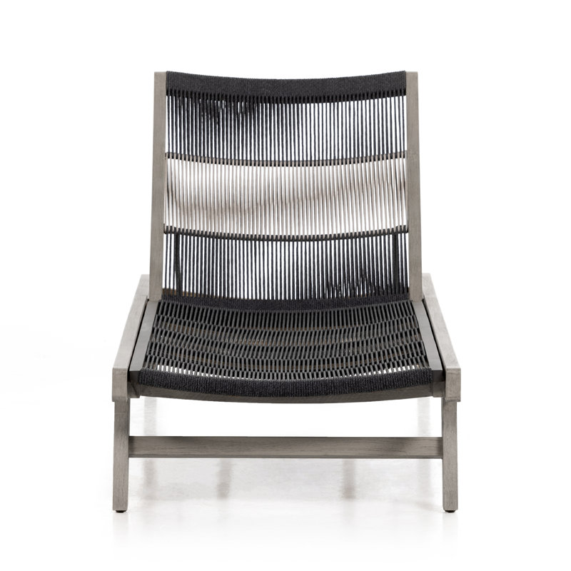Chaise longue inclinable 78,75 po Doritta, Gris patiné