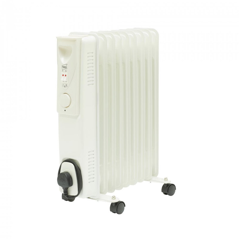 NeoDirect Electric Radiator Space Heater, White, 48cm H x 24cm W x 54cm D