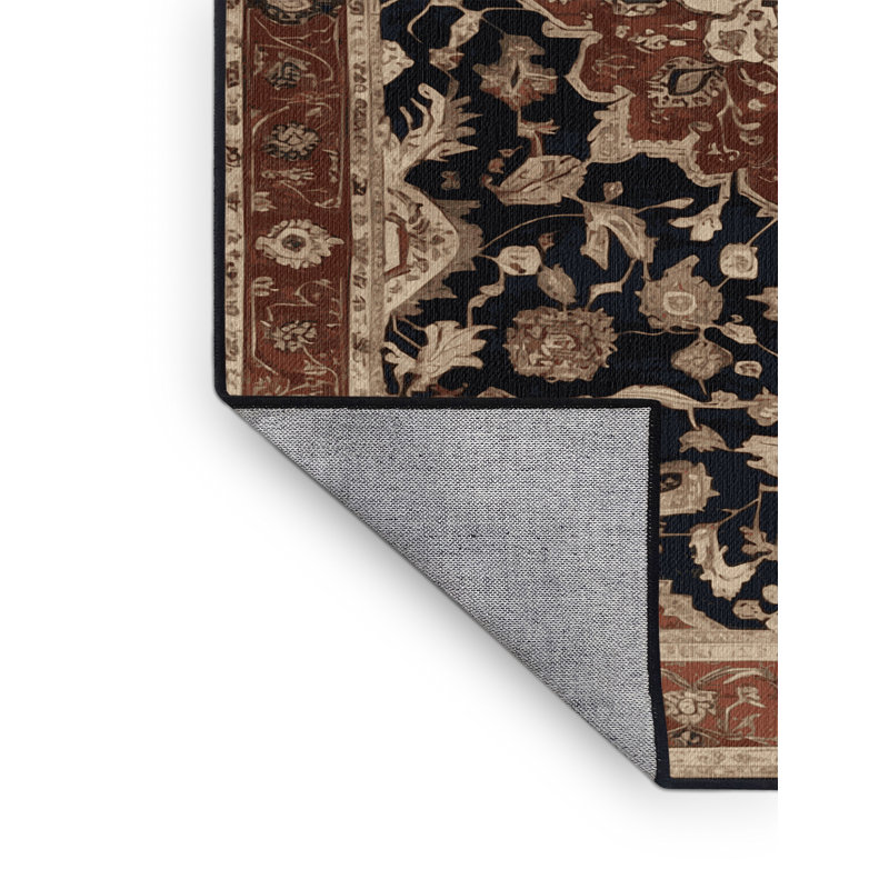 Machine Washable Persian Brown Area Rug, Square 6'