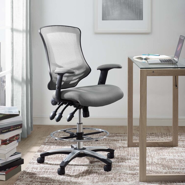 Modway Articulate Mesh Office Chair with Fully Adjustable Black Vinyl Seat