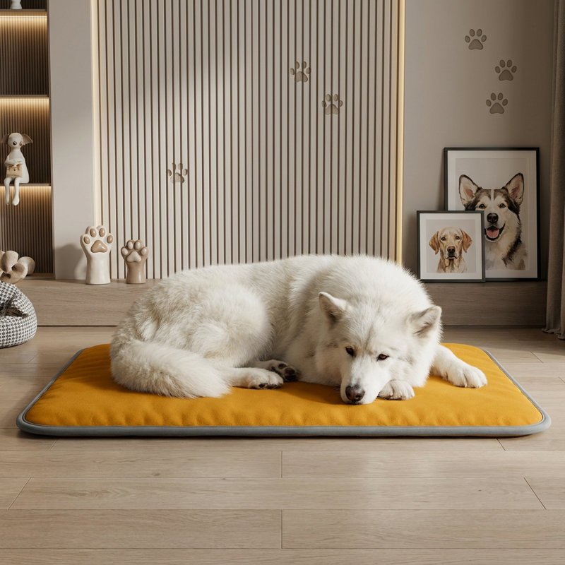 DreamLounge Yellow Thermoregulating Pad Dog Bed