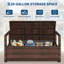 Banc de rangement extérieur pour 2 personnes avec coussin