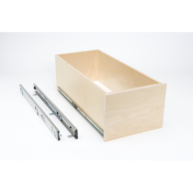 Slide-A-Shelf Made-To-Fit 8 Inch High Box Unit Full Extension Rails with Soft Closing Feature, 16.5" D, 26.5" W