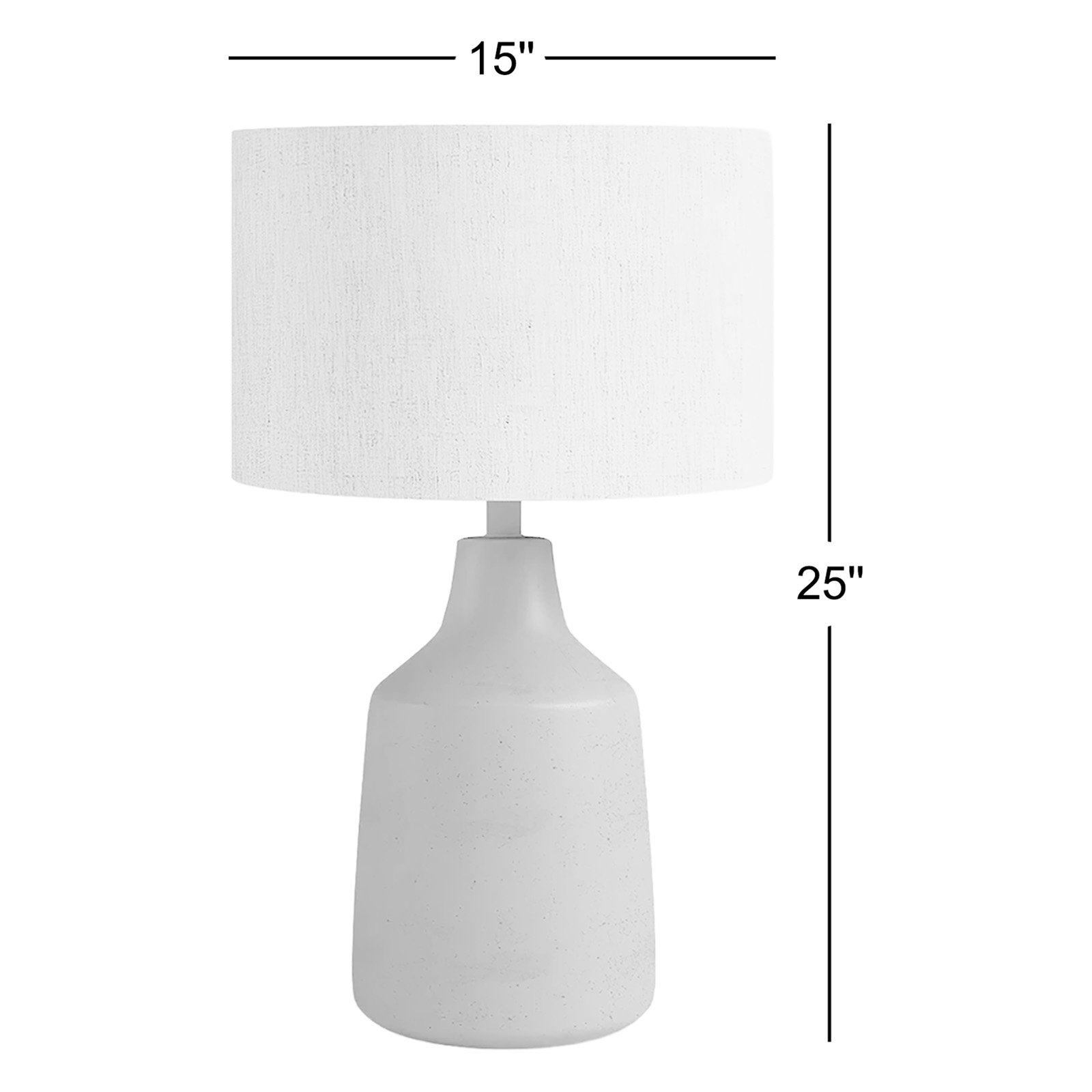 Lockwood Concrete Table Lamp, Beige Base / White Shade