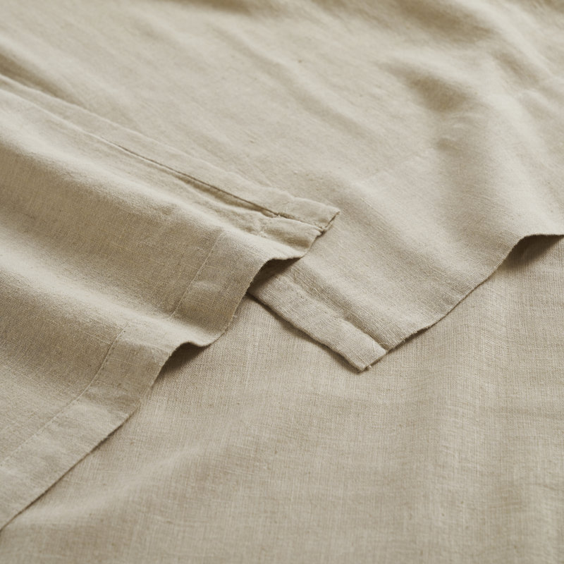 Orion Cotton Linen Blend Garment Washed Deep Pocket Bed Sheet Set, Cal.King Sheet 4pc Set, Tan