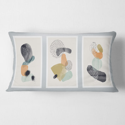 Housse de coussin rectangulaire avec insert Minimalistic Compostion of Shapes I