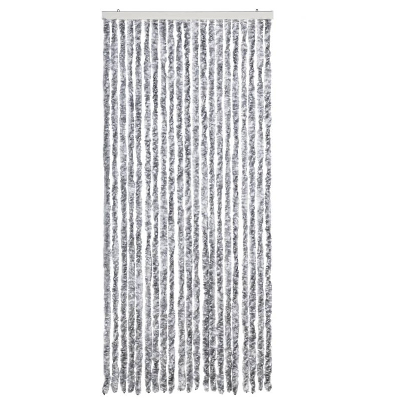 Elísabet Room Darkening Curtains / Drapes Single Panel, 90cm Width x 200cm Drop, White/Grey