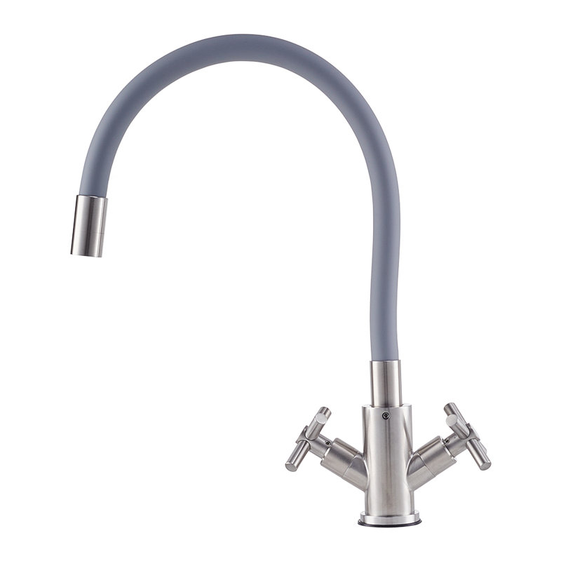 17 Stories Pull Down Kitchen Faucet, Gray