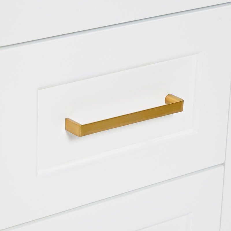 61 IN.  Single Bathroom Vanity, White, Rectangle, Carrara Quartz
