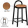 Bartolomea Upholstered Counter Stool with Solid Wood Frame