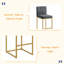 Ensemble de 2 chaises de bar polyvalentes et robustes à hauteur de comptoir avec dossier en fer et pieds robustes en fer-129683182