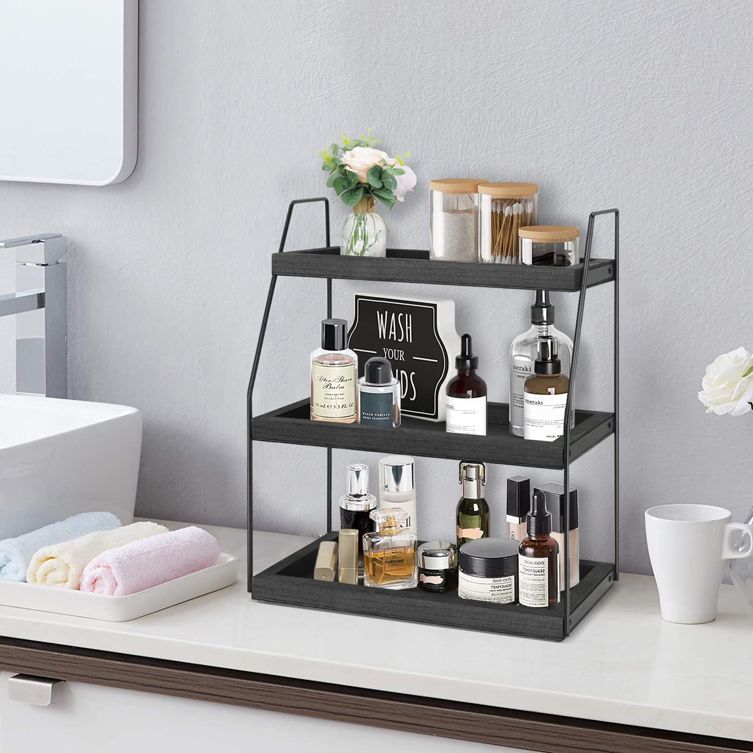 Rebrilliant Solid Wood Freestanding Bathroom Shelves & Reviews