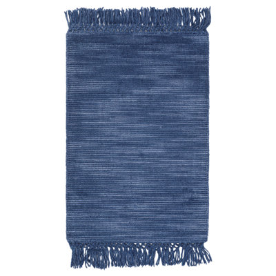 Liska Hand Loomed Wool Blue Rug