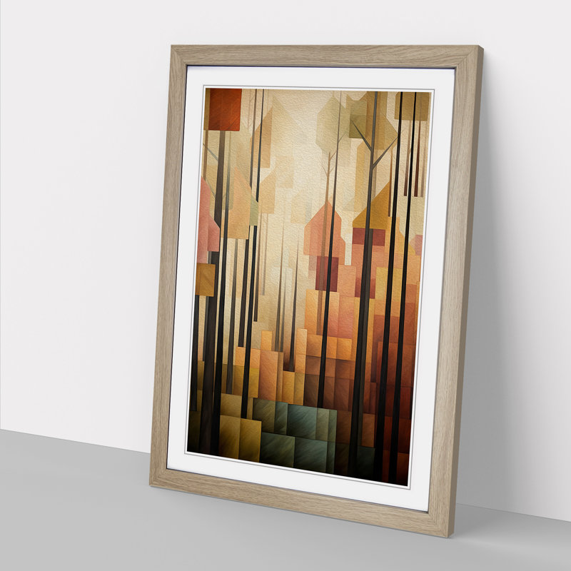 Single Picture Frame Print on Wood, 34cm H x 25cm W, Oak Framed