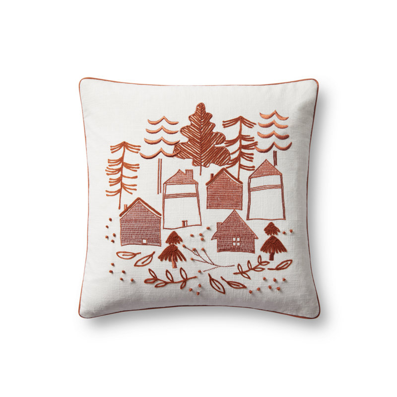 Embroidered Throw Pillow, No Fill