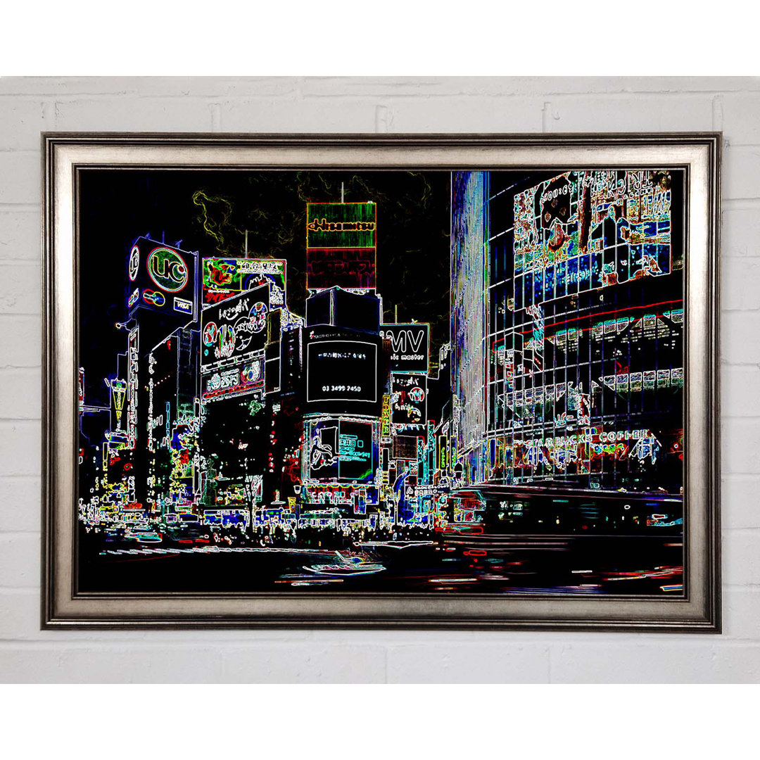 Gerahmtes Leinwandbild London Night Life Framed Print