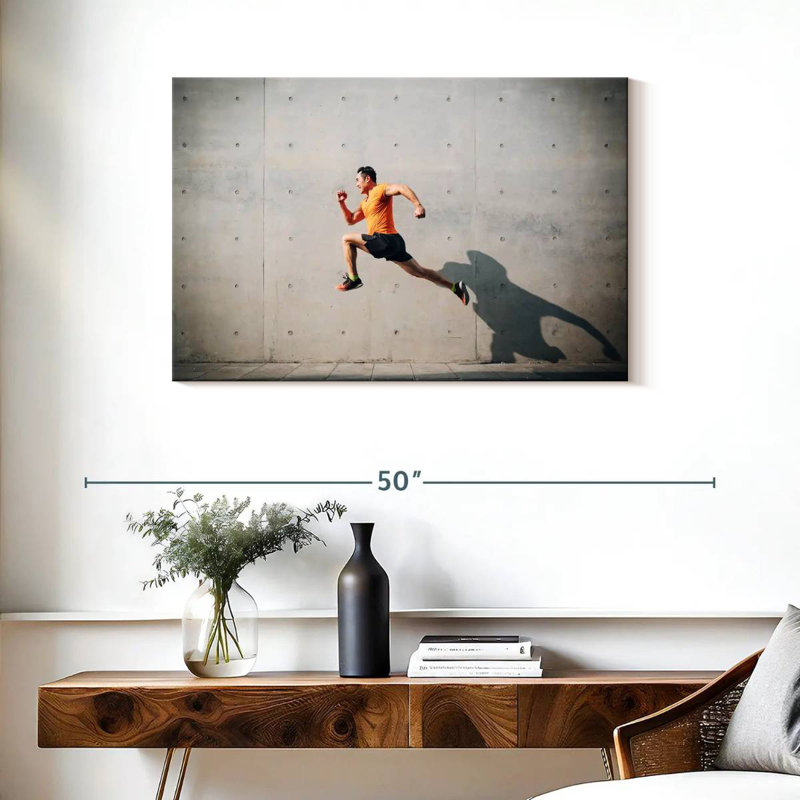 Jumping Man, 24" H x 36" W
