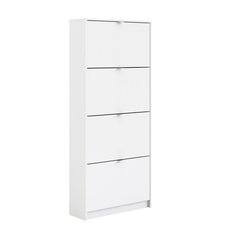 Aula 24 Pair Shoe Storage Cabinet, White