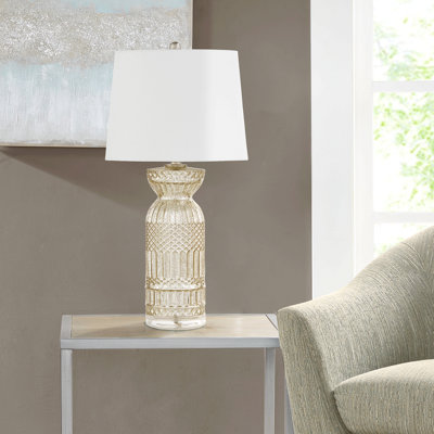 Lampe de table à base argent antique