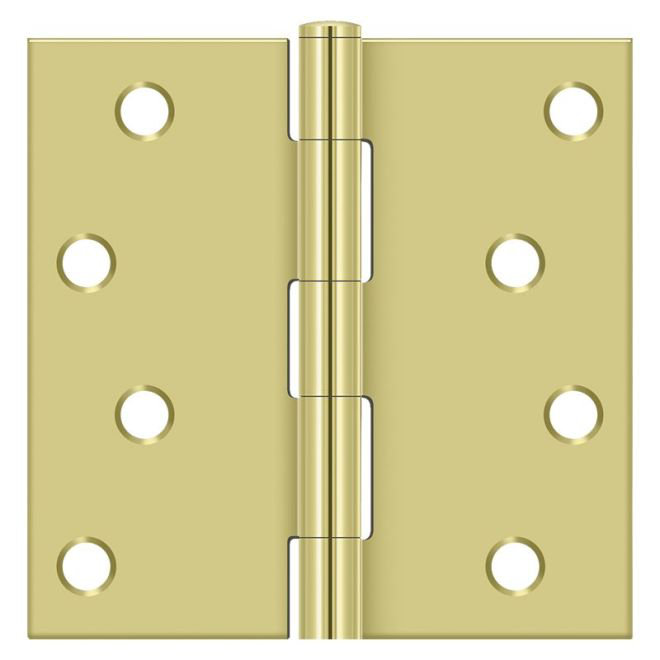 Steel Hinge, Polished Brass