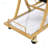 Kitchen Bar Cart With Wine Rack Tempered Glass Metal Frame Wine Storage-110746723