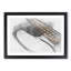 Strings of a White Bass Guitar in Abstract - Framed Print-55730754-55730759