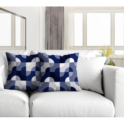 Geometric Outdoor Reversible Throw Pillow