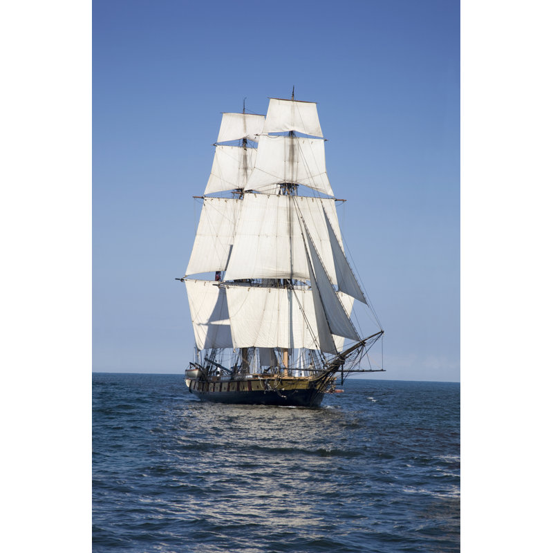 Grand voilier - Photographie sur toile tendue, H 36 po x l 24 po