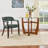 Wexford Collection Set of 2 Mid-Century Modern Upholstered Dining Chairs, Faux Leather Wood Accent Chairs with Arms and Casters for Dining Room, Kitchen or Office-10272574-24269172